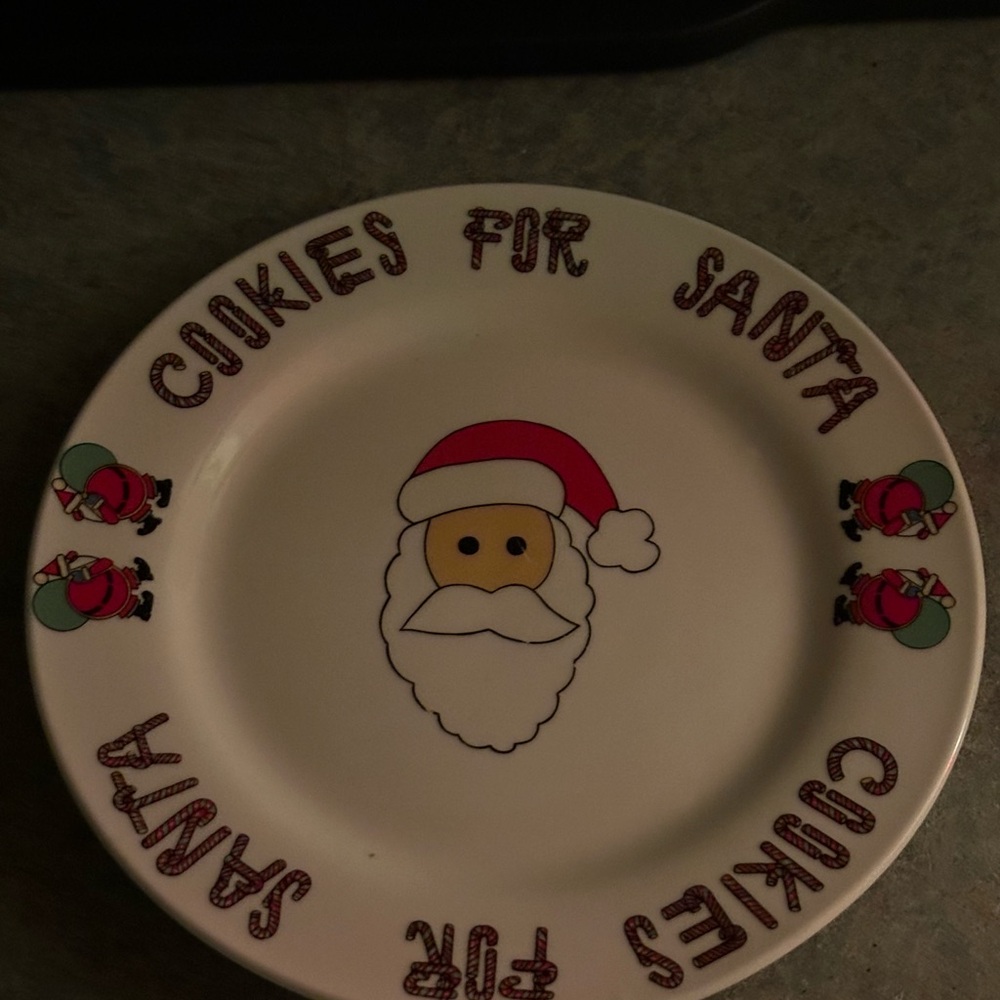 Santa Cookies Plate